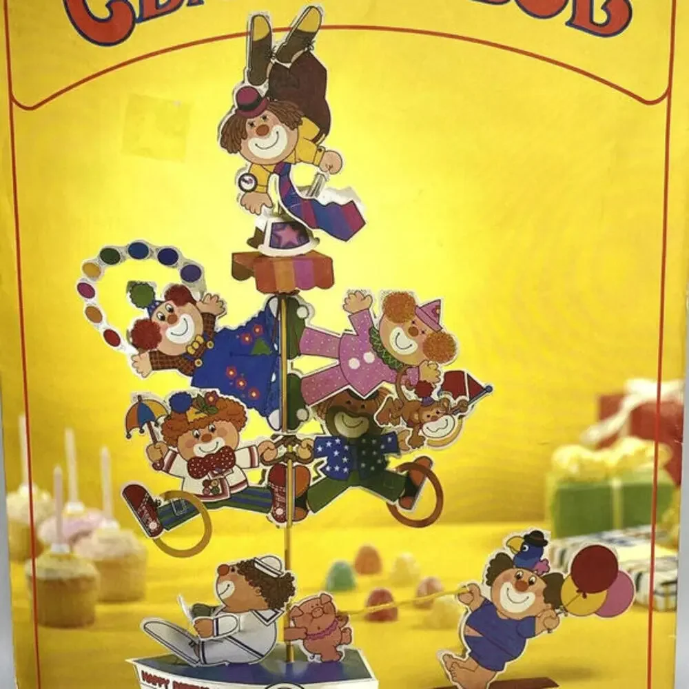 Vintage‎ 1979 Hallmark Clown Parade Birthday Centerpiece Circus Party Decor